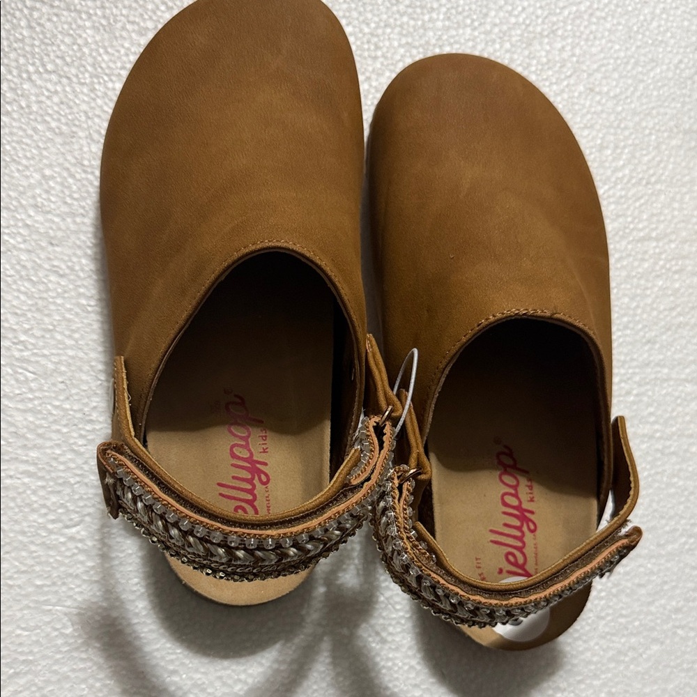 Jellypop Women's Tan Mules with Braided Strap